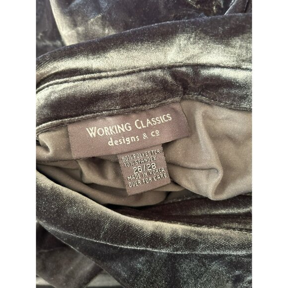 Vintage Working Classics Designs Co Black Velvet Button-Up Shirt 26/28 Oversized - Picture 5 of 6